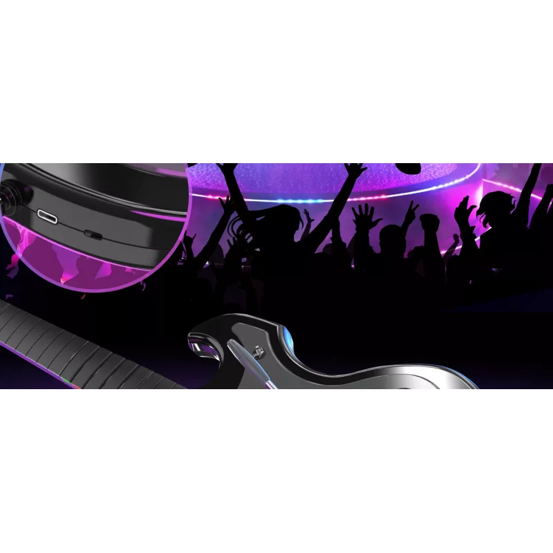 Gitaar PDP Riffmaster zwart grijs draadloos pc PS4 PS5 36h batterij