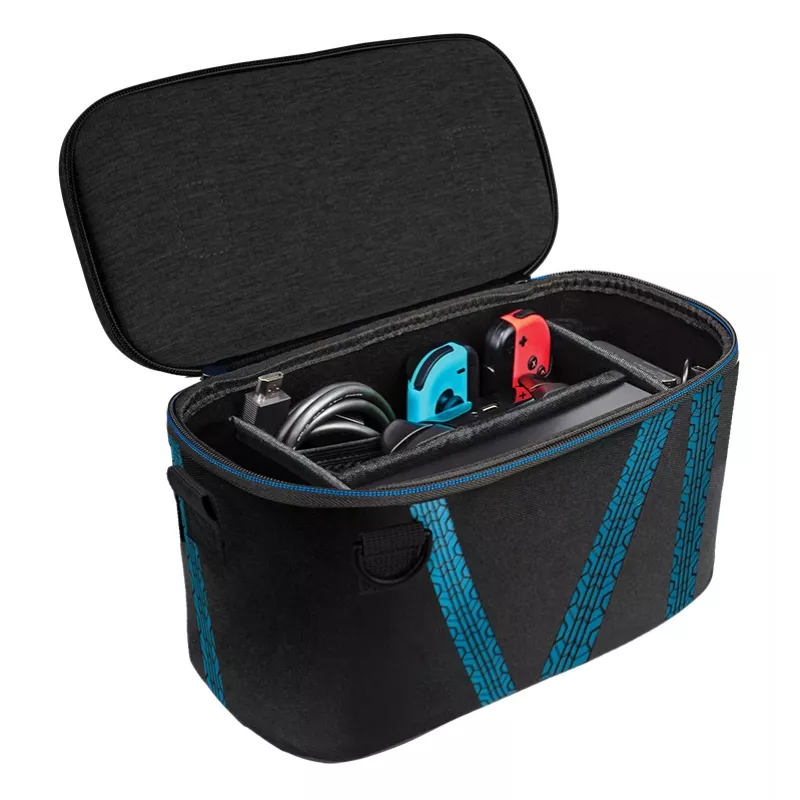Hardshell-tas PDP Nintendo Switch Kart Drift Overnight Case GLOW zwart blauw