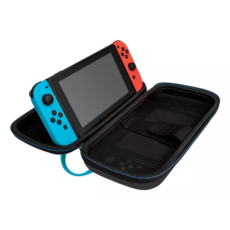 Hardshell-tas PDP Nintendo Switch Kart Drift Overnight Case GLOW zwart blauw