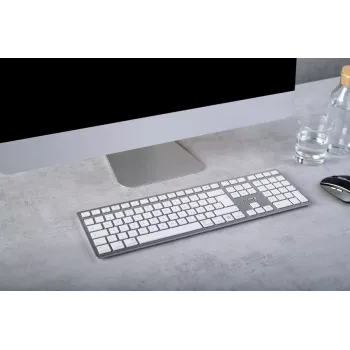 CHERRY KW 9100 slank FOR MAC toetsenbord universeel USB + Bluetooth QWERTY Engels zilver