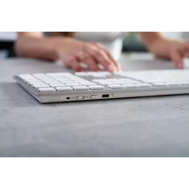 CHERRY KW 9100 slank FOR MAC toetsenbord universeel USB + Bluetooth QWERTY Engels zilver