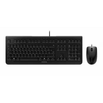 Bedraad Cherry CHERRY DC 2000 full-size USB-toetsenbord met QWERTZ-layout, 109 toetsen, 1,8 m kabel, zwart — inclusief muis