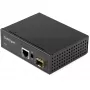 StarTech.com industriële glasvezel-naar-ethernet-mediaconverter – 10/100/1000 Mbit/s SFP naar RJ45/Cat6 – singlemode/multimode optische vezel naar koper gigabit-netwerk – 12-56V DC – IP-30/ -40 tot +75°C