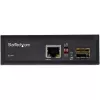 StarTech.com industriële glasvezel-naar-ethernet-mediaconverter – 10/100/1000 Mbit/s SFP naar RJ45/Cat6 – singlemode/multimode optische vezel naar koper gigabit-netwerk – 12-56V DC – IP-30/ -40 tot +75°C