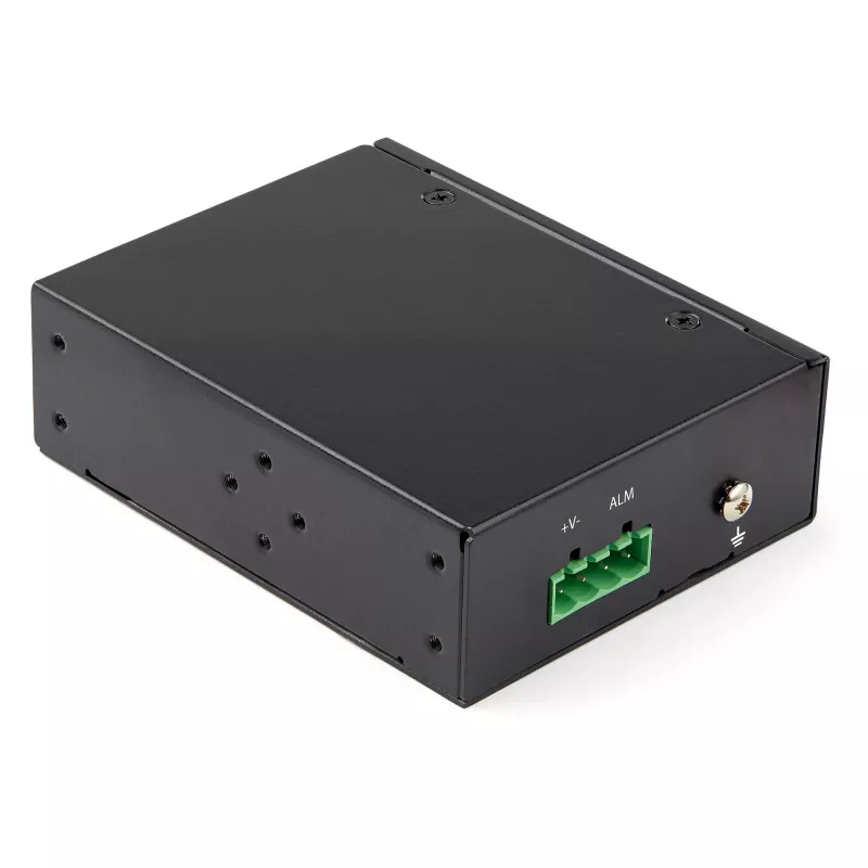 StarTech.com industriële glasvezel-naar-ethernet-mediaconverter – 10/100/1000 Mbit/s SFP naar RJ45/Cat6 – singlemode/multimode optische vezel naar koper gigabit-netwerk – 12-56V DC – IP-30/ -40 tot +75°C
