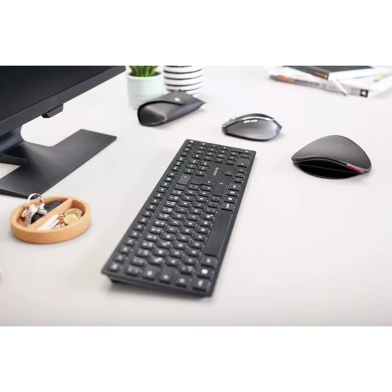 CHERRY KW 9100 slank toetsenbord universeel RF draadloos + Bluetooth zwart