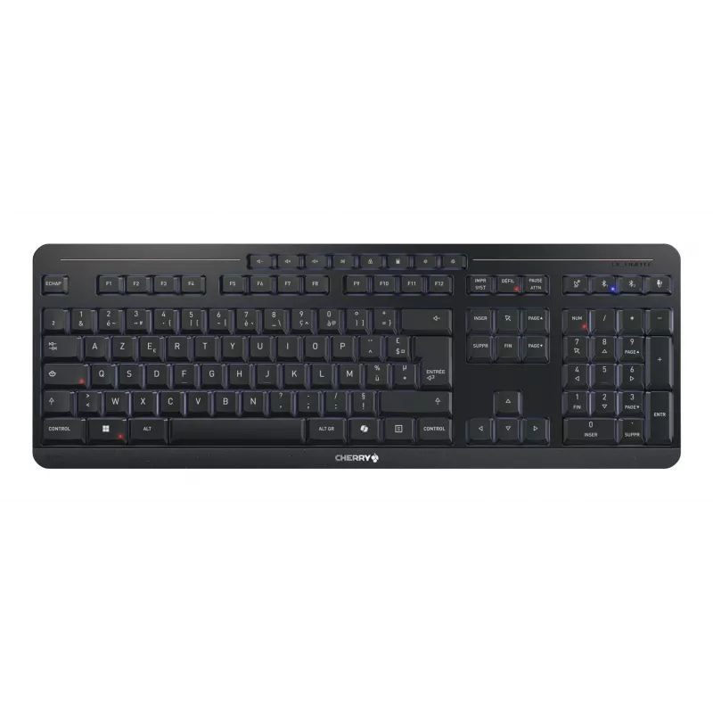 CHERRY Stream desktop ultimate toetsenbord muis inclusief thuis/kantoor USB + RF draadloos + Bluetooth AZERTY Frans zwart