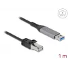 Netwerk-adapterkabel DELOCK USB Type-A naar RJ45 Gigabit Ethernet Cat6 1 m, antraciet/zwart