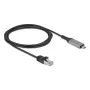 USB Type-C naar RJ45 Gigabit Ethernet-kabel DELOCK 2 m Cat6 antraciet/zwart