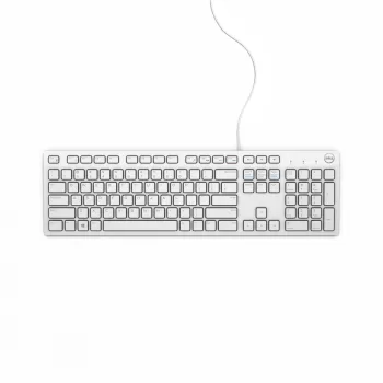 DELL bedraad toetsenbord - KB216 - Duits (QWERTZ) - wit, volledige grootte (100%), bedraad, USB, QWERTZ, wit