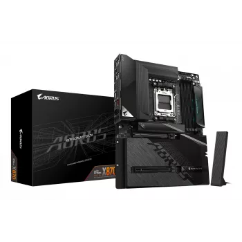 GIGABYTE X870 AORUS STEALTH moederbord - ondersteunt AMD Ryzen 9000 CPU's, 16+2+2 fasen digitale VRM, tot 8200Hz DDR5 (OC), 2xPCIe 5.0 + 2xPCIe 4.0, Wi-Fi 7, 5 GbE LAN, USB 4