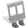 InLine keystone-houder voor DIN-rail, 2-poorts, metaal