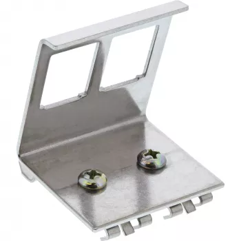 InLine keystone-houder voor DIN-rail, 2-poorts, metaal