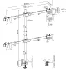InLine tafelhouder voor 4x tv / LED / TFT beeldscherm tot 81cm 32 inch max. 9kg