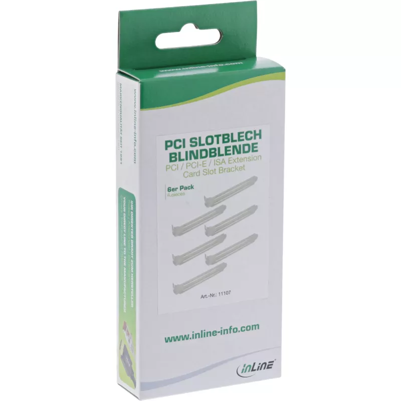 InLine PCI / PCI-E / ISA uitbreidingskaart slotbeugel 6 stuks