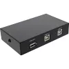 InLine USB 2.0 switch handmatig, USB-A apparaat op 2 computers, 75 mm, 115 mm, 25 mm, 128 g, 75 x 115 x 25 mm, 90 mm