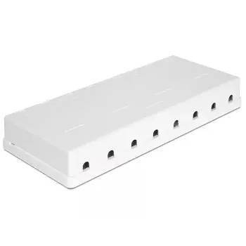 DeLOCK 86209 Keystone opbouwdoos, 8 poorten, wit