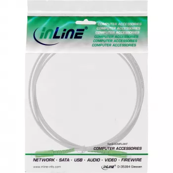 InLine Glasvezel-simplexkabel, FTTH, SC/APC8° naar SC/APC8° 9/125µm OS2 1m