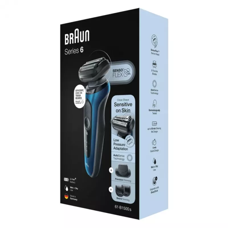Braun Series 6 61-B1500s foliescheerapparaat trimmer blauw
