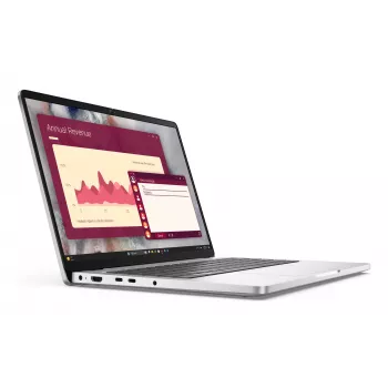 DELL Pro 14 PC14250 Intel Core Ultra 7 255U laptop 35,6 cm (14 inch) Full HD+ 16 GB DDR5-SDRAM 512 GB SSD Wi-Fi 6E (802.11ax) Windows 11 Pro Duits platina