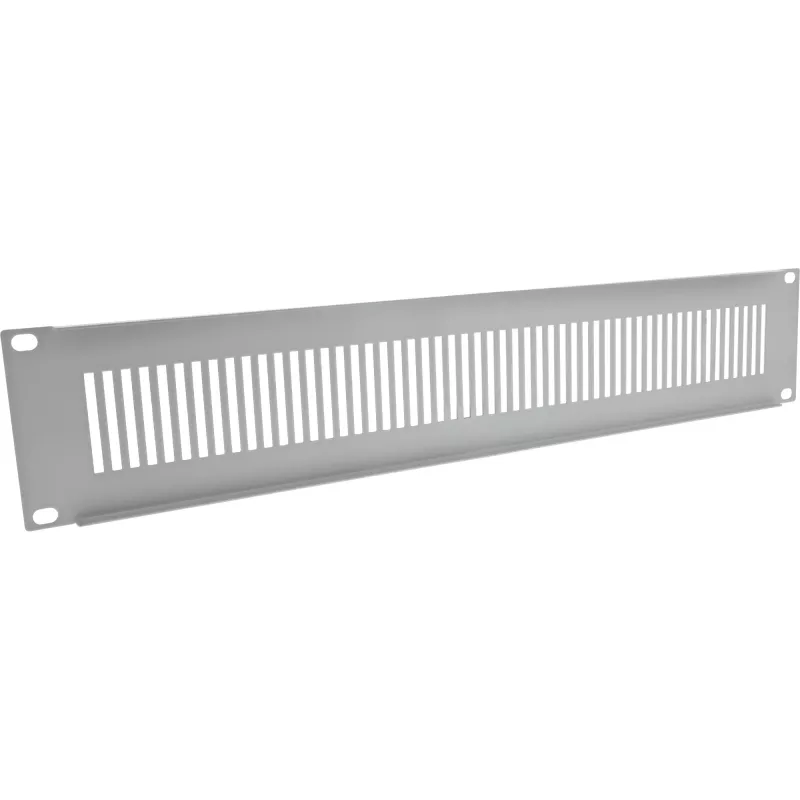 InLine 19 inch blindplaat geperforeerd, 2U, RAL 7035 grijs