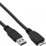 InLine USB 3.2 Gen.1 kabel Type-A stekker / Micro-B stekker, zwart, 1,5m