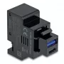 DELOCK Keystone-module 41482 met USB-C- en USB-A-aansluitingen, plat, zwart