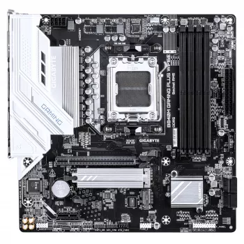GIGABYTE B840M GAMING PLUS WIFI6E moederbord - AMD Ryzen 9000 CPU's, 8+2+2 fasen VRM, tot 8200MHz DDR5 (O.C), 2x PCIe 4.0 M.2, Wi-Fi 6E, 1GbE LAN, USB 3.2 Gen 2