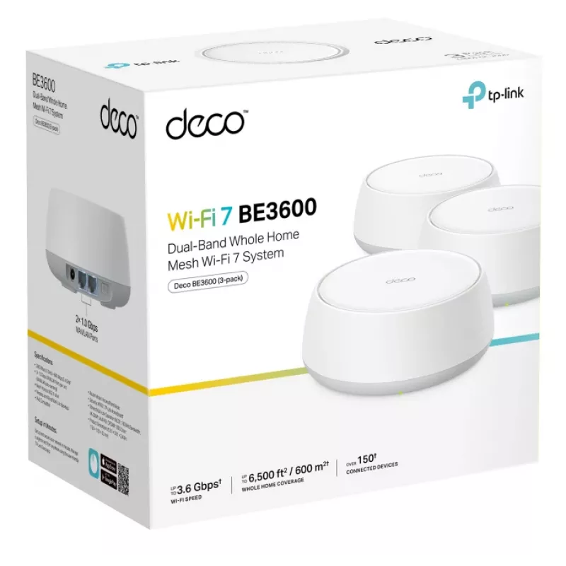 TP-Link Deco BE3600 dual-band (2,4 GHz / 5 GHz) Wi-Fi 7 (802.11be) wit 2 intern