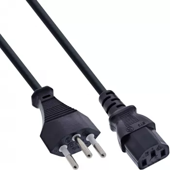 InLine Netkabel, Zwitserland, zwart, 1 m