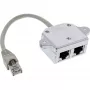 InLine ISDN Port-Doppler 1x RJ45 stekker / 2x RJ45 bus met kabel 69932A