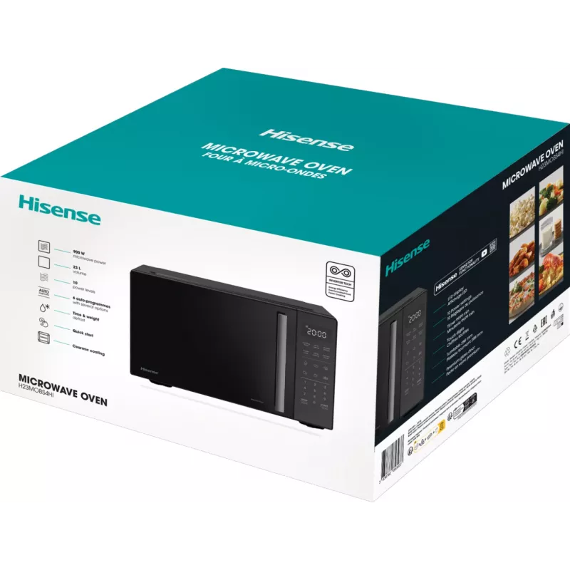 Hisense H23MOBS4HI zwart solo magnetron werkblad 23 L 900 W