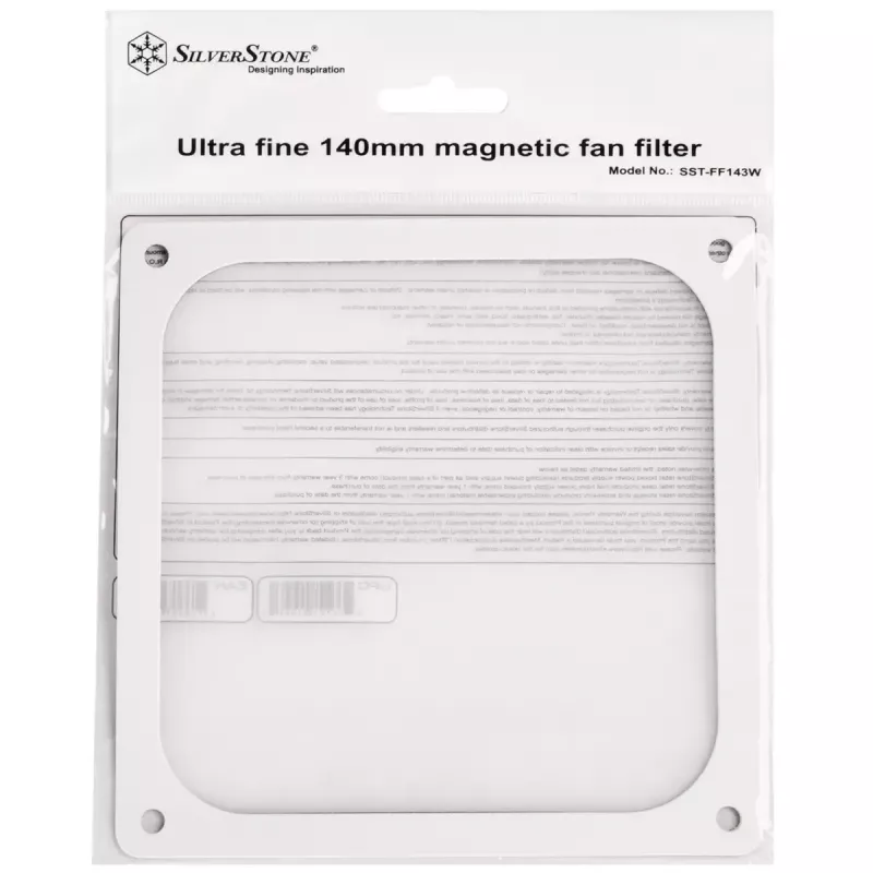 SilverStone SST-FF143W magnetisch stoffilter, 140 mm, wit