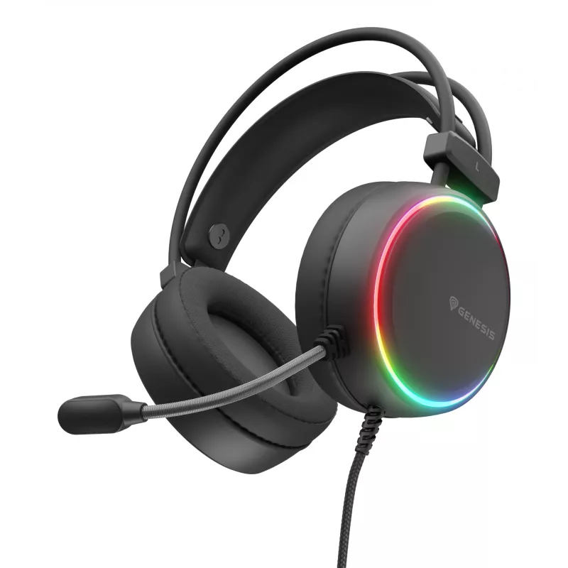 Headset Genesis NSG-2307 bedrade gaming-koptelefoon, over-ear, 20–20000 Hz, 2,2 m kabel, zwart