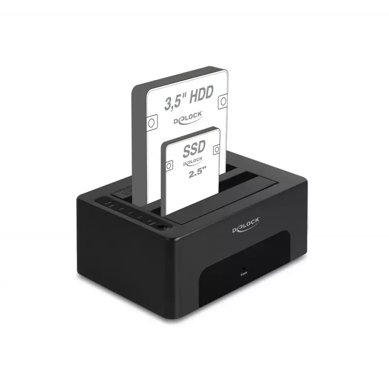 HDD/SSD-behuizing DeLOCK 64187 zwart 2,5/3,5 inch 5 Gbit/s