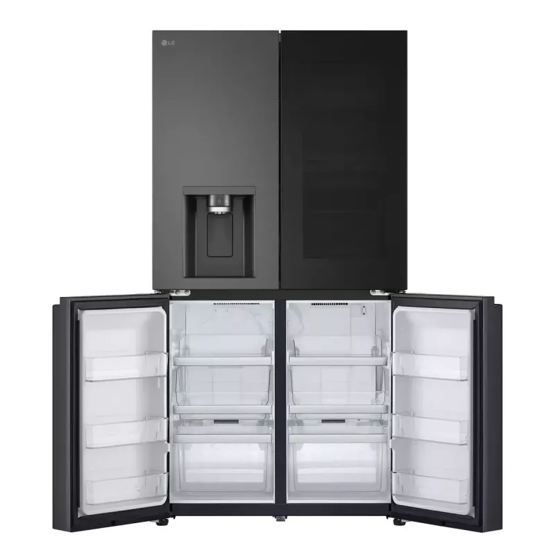 LG InstaView GMG960EVJE side-by-side koelkast vrijstaand 638 L zwart