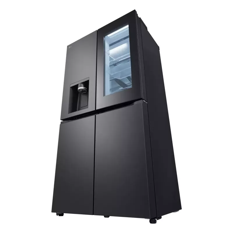 LG InstaView GMG960EVJE side-by-side koelkast vrijstaand 638 L zwart