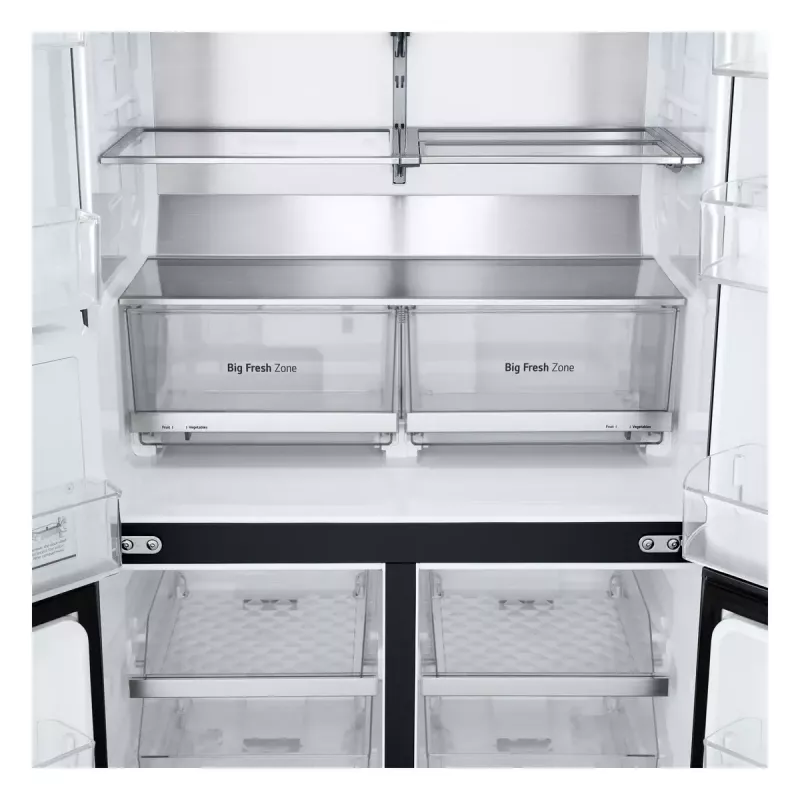 LG InstaView GMG960EVJE side-by-side koelkast vrijstaand 638 L zwart