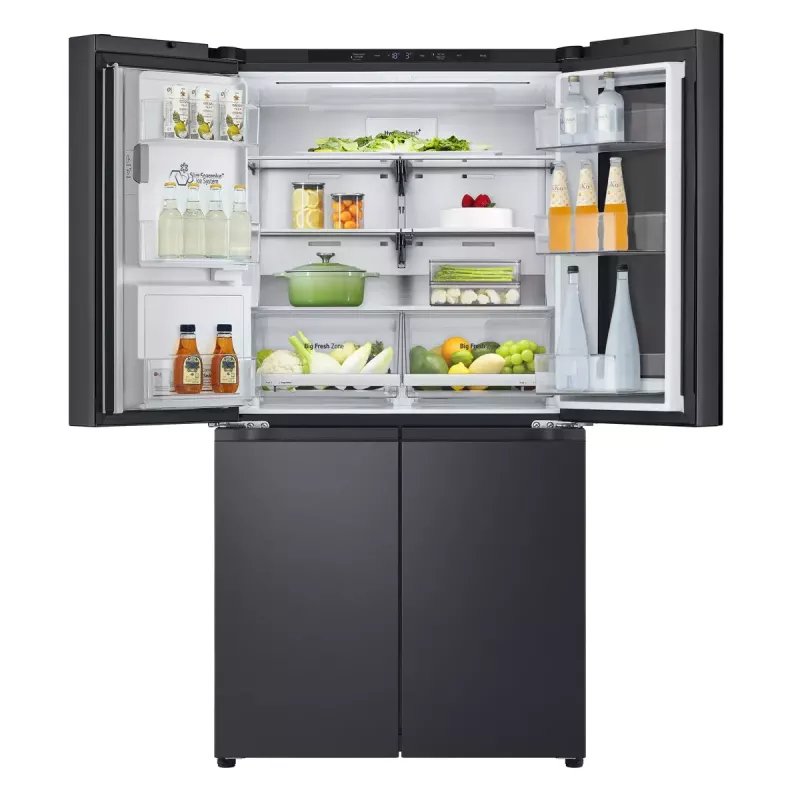 LG InstaView GMG960EVJE side-by-side koelkast vrijstaand 638 L zwart