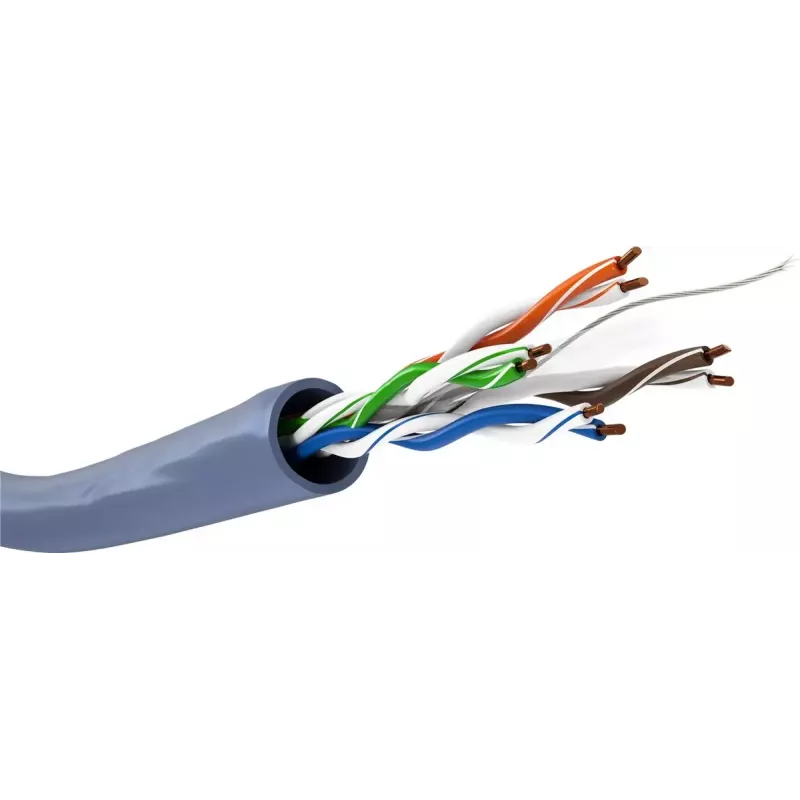 Netwerkkabel GOOBAY 96096 Cat6a U/UTP op rol, 100 m, blauw