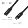USB-C 40Gbps verlengkabel 1 m — club 3d, USB C naar USB C, zwart