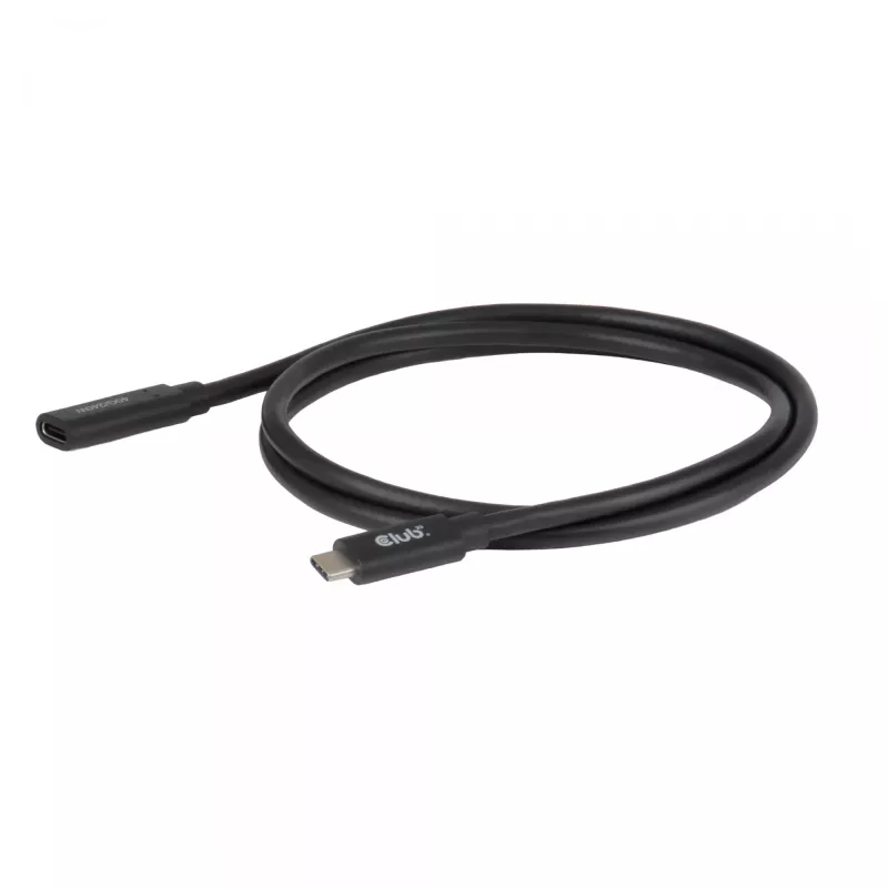 USB-C 40Gbps verlengkabel 1 m — club 3d, USB C naar USB C, zwart