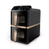 Philips 4000 serie dual stack airfryer verticale mand 10L losstaand 2750 W heteluchtfriteuse zwart