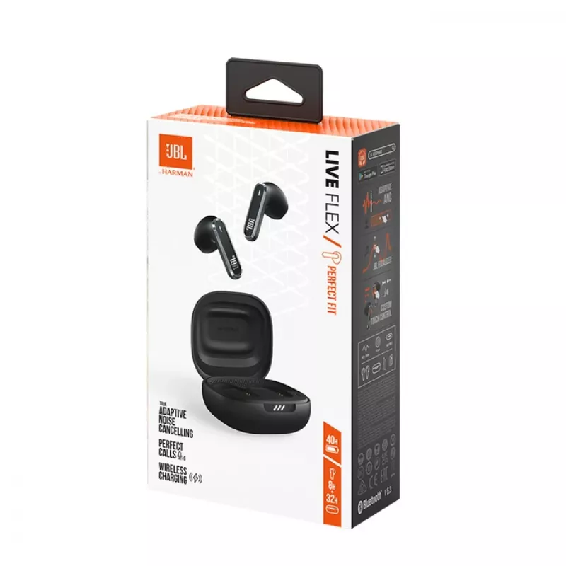 JBL LIVE FLEX headset True Wireless Stereo (TWS) in-ear bellen/muziek Bluetooth zwart