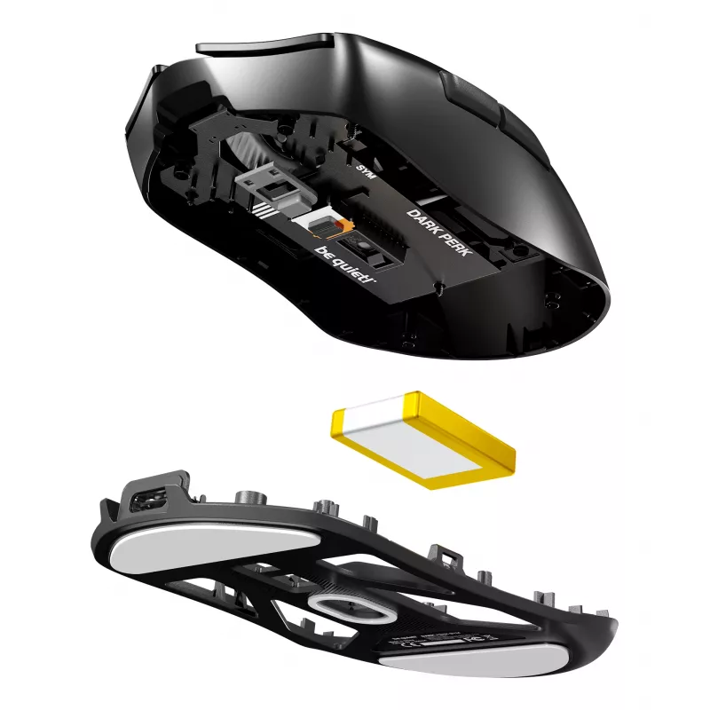 be quiet Dark Perk | Sym muis gaming rechtshandig RF draadloos + USB Type-C optisch 32000 DPI