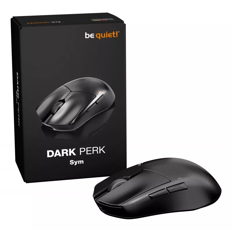 be quiet Dark Perk | Sym muis gaming rechtshandig RF draadloos + USB Type-C optisch 32000 DPI