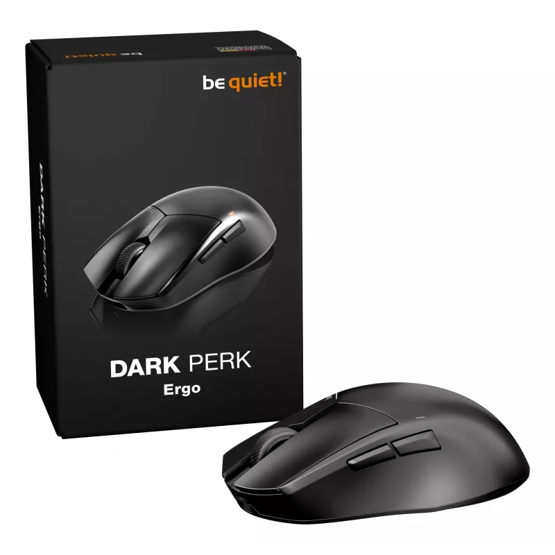 be quiet Dark Perk | Ergo muis gaming rechtshandig RF draadloos + USB Type-C optisch 32000 DPI