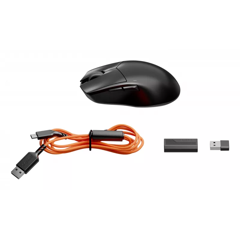 be quiet Dark Perk | Ergo muis gaming rechtshandig RF draadloos + USB Type-C optisch 32000 DPI