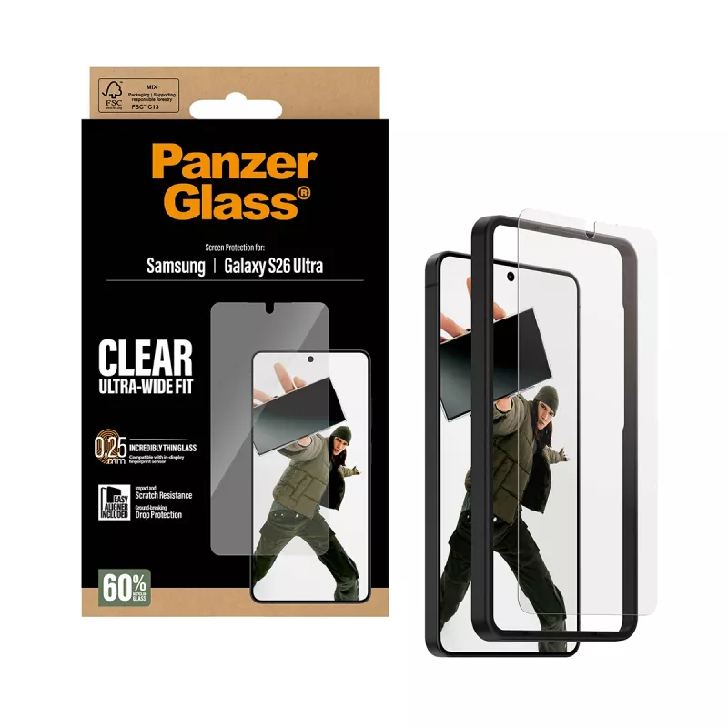PanzerGlass ® displayscherm Samsung Galaxy S26 Ultra | Ultra-Wide Fit met EasyAligner