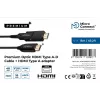 Microconnect Premium Optic HDMI A-D kabel, 15 m, HDMI Type-A (standaard), HDMI Type-A (standaard), 4096 x 2160 pixel, 3D, zwart